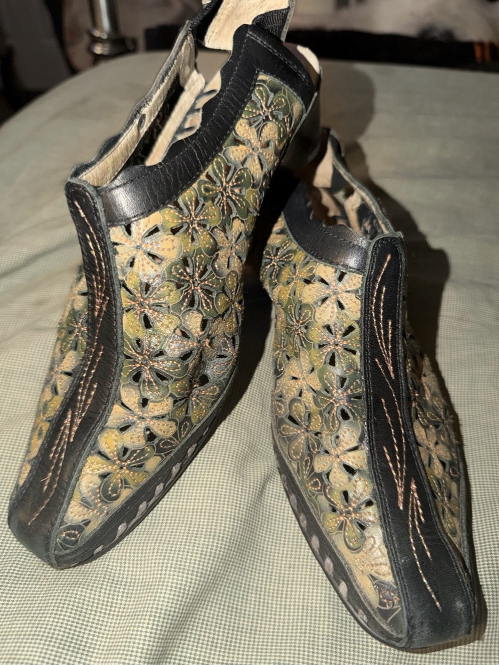 Vintage Pikolinos Women’s Floral Leather Romana Sandals Size 10